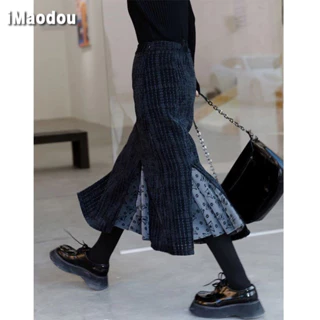 Chân váy đuôi cá IMAODOU dáng chữ A nửa thân thời trang thu đông cỡ lớn thiết kế mới cho nữ