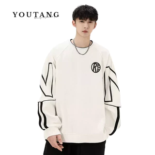 YOUTANG Áo sweater Dáng Rộng Cổ Tròn Phong Cách Âu Mỹ Thời Trang Xuân Thu Mới Cho Nam Và Nữ