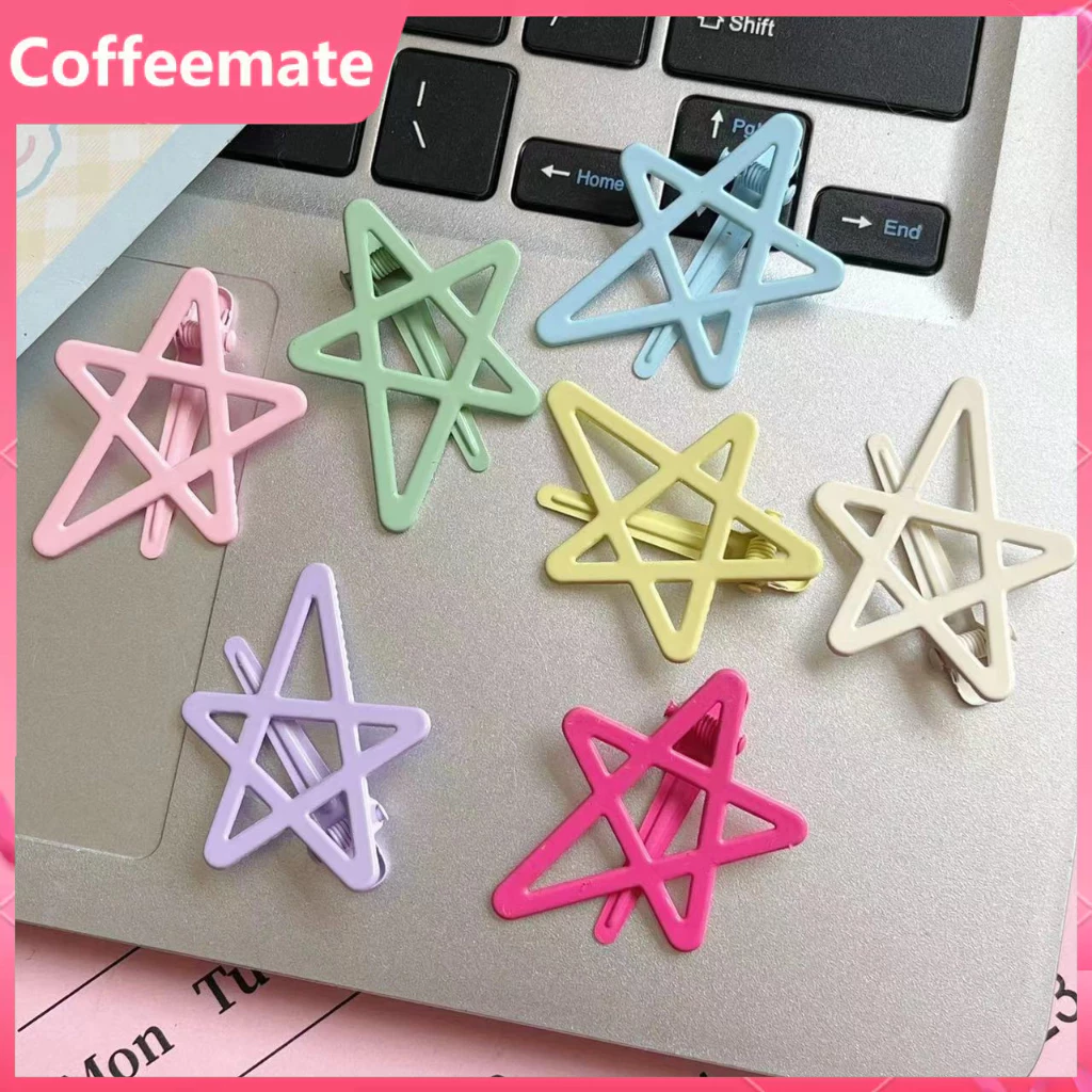 ⚡CM⚡Dopamine Kẹp Tóc Hình Ngôi Sao Năm Cánh Nhiều Màu Sắc Ngọt Ngào Cho Nữ