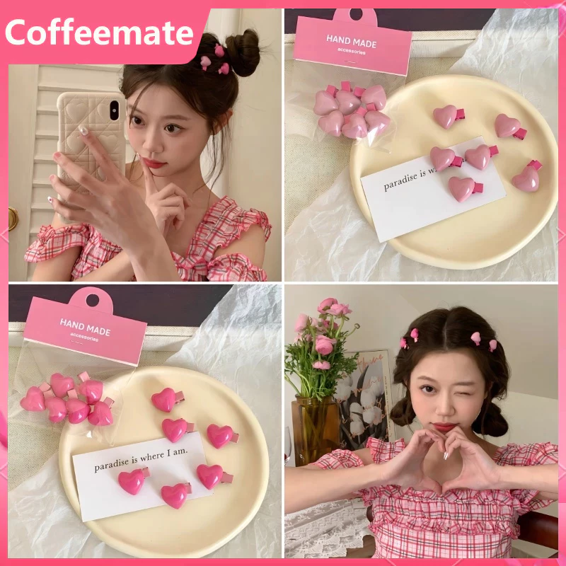 ⚡CM⚡1 Kẹp Tóc Mini Hình Trái Đào Màu Hồng Dễ Thương Cho Bé Gái