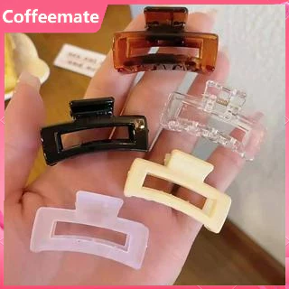 【coffeemate】⚡Kẹp tóc nhỏ 4cm đơn giản kiểu hàn quốc Kẹp tóc đuôi ngựa nhỏ trong suốt rất dễ phối đồ