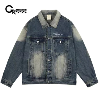 Áo Khoác denim Tay Dài Dáng Rộng Phong Cách Thời Trang Hàn Quốc Mới