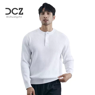 DICHUANGZHE Áo sweater Cổ Tròn Giữ Ấm Thời Trang Thu Đông Cho Nam