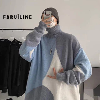 🔥Áo len cao cổ🔥Áo Len Dài Tay Cổ Lọ Thời Trang Thu Đông Cho Nam Áo len nam giả Cashmere Áo len dưới cùng của nam giới Áo len len len len mùa thu và mùa đông