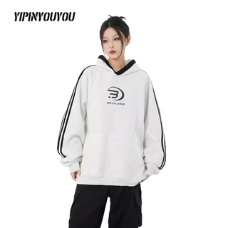 YIPINYOUYOU Mới Áo Hoodie Form Rộng Phong Cách Âu Mỹ Cho Cặp Đôi