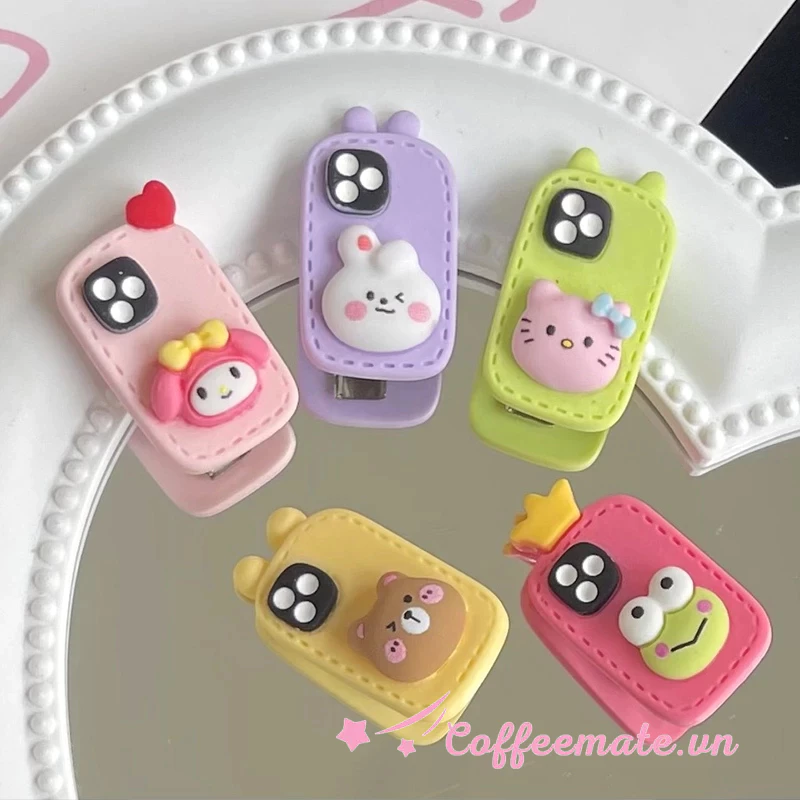 ⚡CM⚡Kẹp Tóc Mini Hình Sanrio Dễ Thương Phong Cách Hàn Quốc Cho Bé