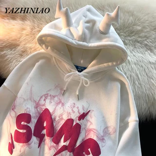 Yazhiniao Áo Khoác Hoodie Dáng Rộng Cao Cấp Phong Cách Hàn Quốc Cho Nam