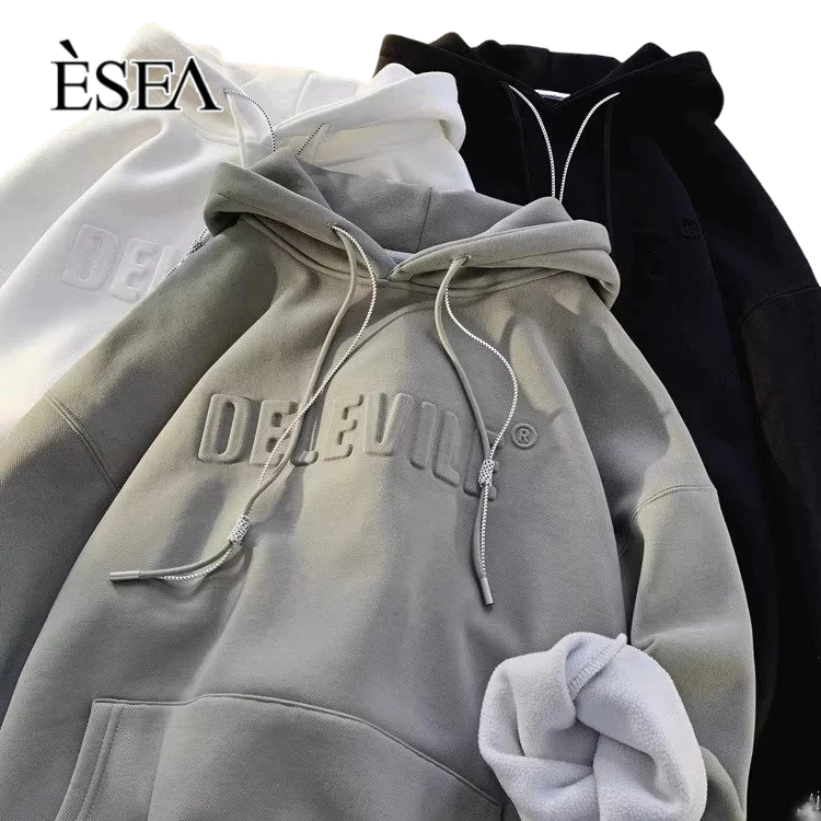 Esea Áo Hoodie Màu Trơn Tay Dài Phong Cách harajuku Nhật Bản Đơn Giản Thời Trang Xuân Thu Cho Nam Và Nữ