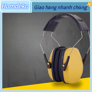 [Hàng Sẵn] Bảo vệ tai bé màu vàng Chống ồn Earmuff Hiệu quả có thể gập lại Điều chỉnh Tai nghe bịt cho trẻ sơ sinh Homdeko