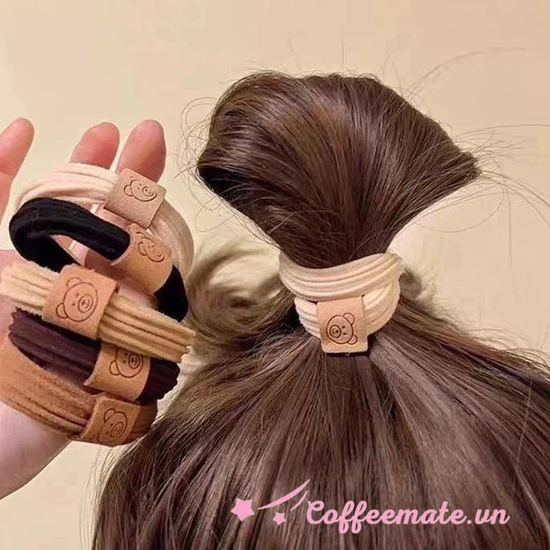 ⚡CM⚡phụ kiện tóc cột tóc buộc tóc scrunchies đồ cột tóc dây cột tóc dây buộc tóc scrunchies dây buộc tóc Dây Buộc Tóc Da Cao Su Co Giãn Tốt Không Làm Tổn Thương Tóc Dành Cho Nữ