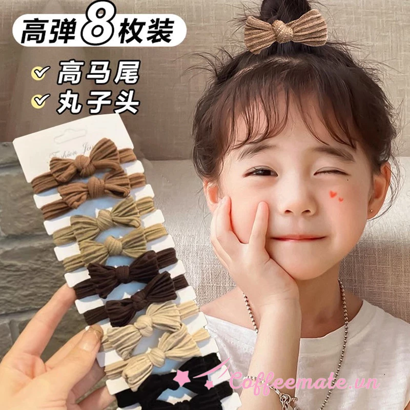 ⚡CM⚡Dây buộc tóc co giãn phối nơ ruy băng thời trang thu đông phong cách Hàn Quốc cho nữ