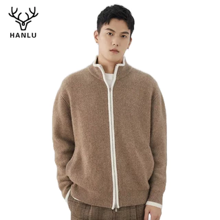 Hanlu Áo sweater Phối Khóa Kéo Đơn Giản Thời Trang Công Sở Cho Nam