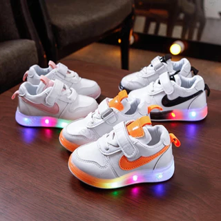 Giày LED mới cho trẻ em Size21-32 🌸 Đèn LED bảy màu sắc sáng chói nam nữ đều có thể mang