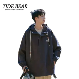 TIDE BEAR Áo Khoác Nam Chống Gió Phong Cách Nhật Bản Thời Trang Thu Đông