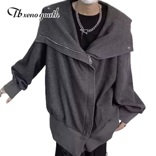 Tb Áo Khoác Hoodie Dáng Rộng Cổ Điển Hợp Thời Trang Đường Phố Cho Nam Và Nữ