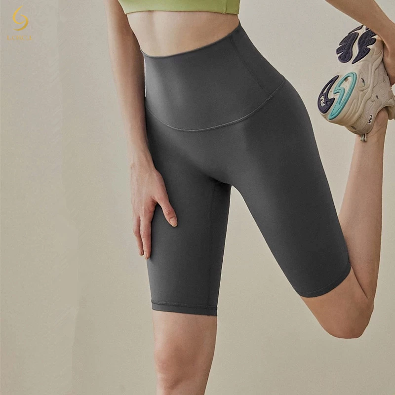 [L.circle] Quần bó sát co giãn lưng cao nữ quần chạy bộ tập thể dục tốc độ quần yoga khô
