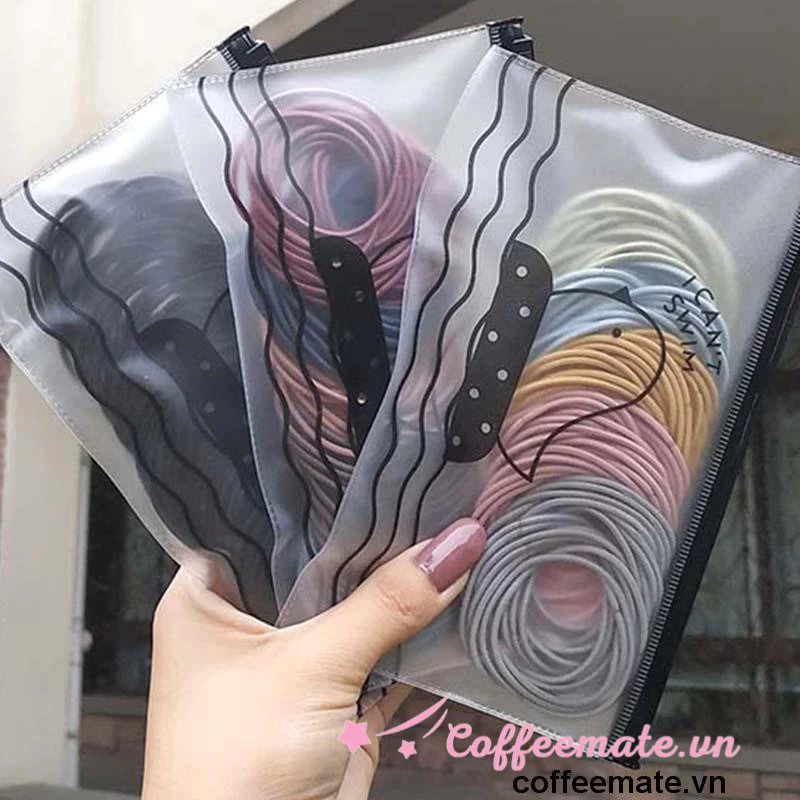 ⚡CM⚡ 100 chiếc dây thun dây buộc tóc không làm tổn thương dây buộc tóc thun đầu đàn hồi có độ đàn hồi caon hồi có độ đàn cao