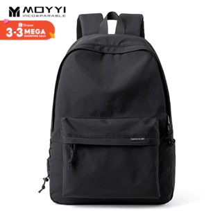 MOYYI Ba Lô Canvas dây kéo Đựng Máy Tính Notebook Sức Chứa Lớn Phong Cách Trẻ Trung Cho Nam Nữ Sinh