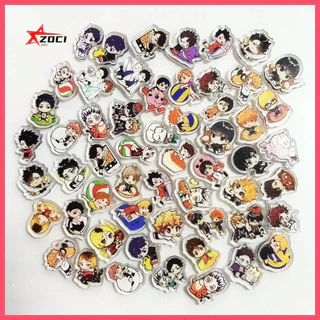 50-100 Miếng (Ngẫu Nhiên) 2CM Haikyuu Shoyo Hinata Kenma Kozume Kei Tsukishima Oikawa Tooru Nằm Xuống Phong Cách Hàng Hóa Mới DIY Acrylic Mảnh Móc Khóa Dễ Thương Dây Tóc Lắc Phụ Kiện Hạnh Phúc