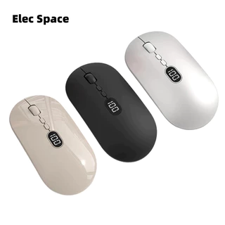 Elec Space Chuột chơi game không dây Chuột im lặng nhẹ 2.4Ghz có màn hình nguồn Chuột sạc cho máy tính xách tay