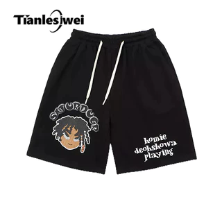 Tianlesiwei Quần short sinh viên hiphop đường phố châu Âu và Mỹ mùa hè Nhật Bản quần short thông thường phù hợp