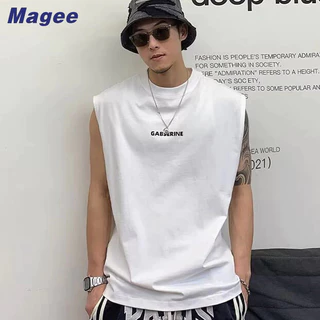 Magee Mới Áo Vest Nam Phiên Bản Hàn Quốc Retro Thường Ngày Cao Cấp Trung Quốc-Chic In Chữ Mùa Hè Phố Cao Cấp Xù Đẹp Trai Cặp Đôi Thời Trang Không Tay Top