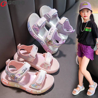 Giày Sandal Hoạt Hình Bé Gái Mùa Hè 2024 Phong Cách Mới Trẻ Em Giày Sandal Công Chúa Đế Mềm 3-12 Tuổi Bé Gái Mở Ngón Chân Dép