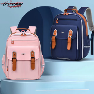 2024 Phong Cách Anh Nam Nữ Lớp 3-6 Học Sinh Tiểu Học Schoolbag Nhẹ Đám Mây Chống Thấm Nước Thắt Lưng Khóa Trẻ Em Ba Lô