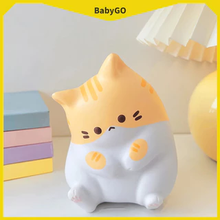 BabyGo Đồ chơi bóp hình mèo dễ thương Phong cách an toàn PU mềm đàn hồi chậm Trang trí đồ Squishes tươi sáng cho gia đình văn phòng du lịch