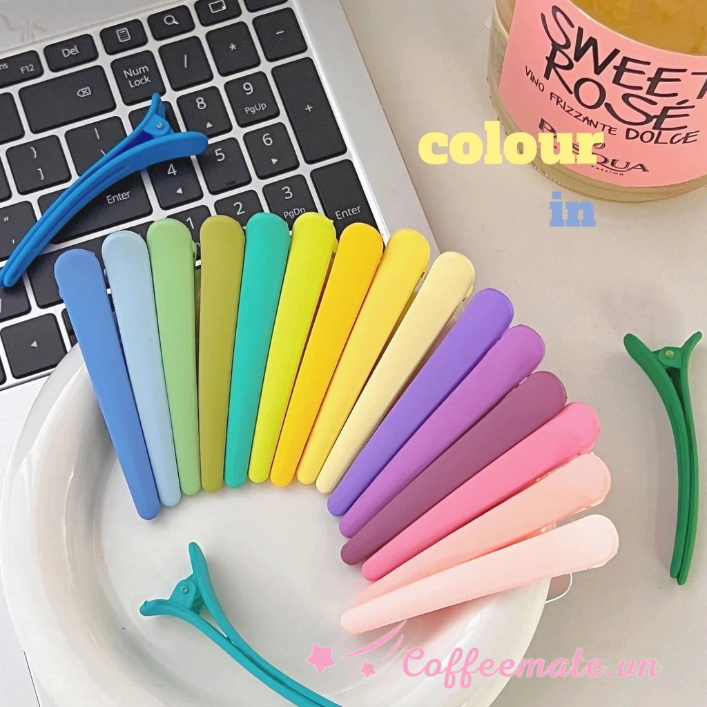 ⚡CM⚡Kẹp Tóc Mỏ Vịt Màu Nhám Phong Cách Hàn Quốc Đơn Giản Không Làm Tổn Thương Tóc