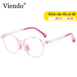 Kính Giả Cận VIENDO Kính Mát Gọng Nhựa Tròn Chống Tia UV Chống Ánh Sáng Xanh Thời Trang Cho Bé Trai Và Gái Đổi Màu Khi Ra Nắng -1.0/-2.0/-3.0/-4.0/-5.0/-6.0