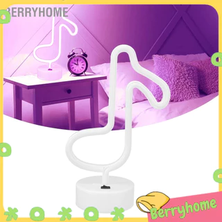 BerryHome Máy Tính Để Bàn Đèn Neon Âm Nhạc Độc Đáo Hình Nốt Ngủ Nhà Phòng Trẻ Em Trang Trí