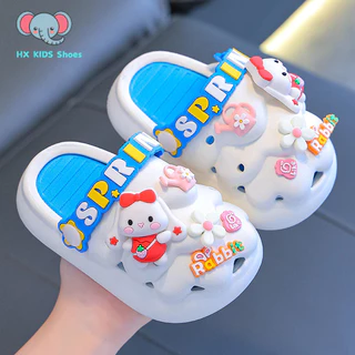 Giày Sandal Trẻ Em Mùa Hè Dép Bé Gái Bước Vào Shit Chống Trơn Trượt Lỗ Giày Hoạt Hình Cha Mẹ-Con Trung Nhỏ