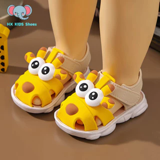 Giày Sandal Trẻ Em Mùa Hè Bé Trai Trẻ Em Mũi Mở Giày Tập Đi Đế Mềm Nhựa Chống Trơn Trượt Cho Bé Gái Giày Sandal Cho Bé