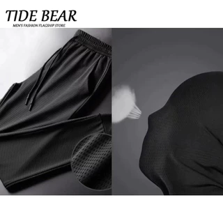 TIDE BEAR Quần mùa hè của người đàn ông Thanh niên tốc độ khô Ice Silk Pants Lưới Stretch Sports Pants Người đàn ông siêu mỏng xu hướng quần