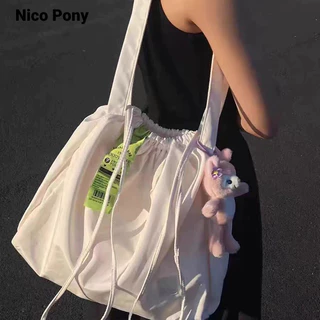 Nico Pony Túi đeo vai nữ mới đơn giản thông thường túi tote du lịch sức chứa lớn