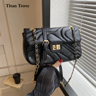 Titan Trove Túi Đeo Vai Nữ Họa Tiết Thời Trang Phổ Biến Dây Đeo Ngang Cầm Tay Túi Vuông Nhỏ