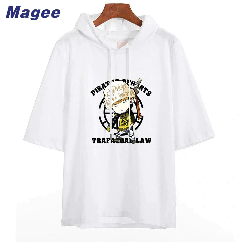 Magee Mới Nam Có Mũ Trùm Đầu Phiên Bản Hàn Quốc Retro Cổ Điển Sang Trọng Nguyên Chất Cotton Một Mảnh Nhân Vật Hoạt Hình In Hình Thiết Kế Rời Thanh Niên Thể Thao Cặp Đôi Thời Trang Tay Ngắn