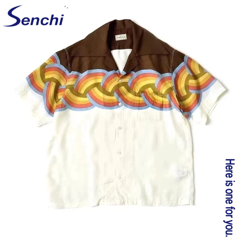 Áo sơ mi nam ngắn tay Senchi với áo sơ mi in hình phong cách nhẹ nhàng và tinh tế