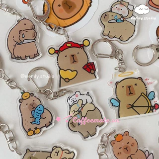 【CF】Dễ Thương Capybara Móc Khóa Hoạt Hình Túi Mặt Dây Chuyền Sáng Tạo Đáng Yêu Schoolbag Mặt Dây Cung Cấp Quà Tặng