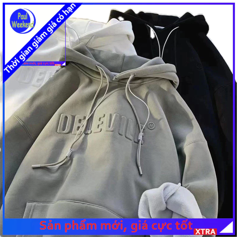 Hàng Mới Về Áo Hoodie Thể Thao In Chữ paulweekend Thời Trang Thu Đông Cho Nam