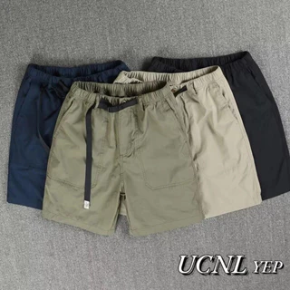 Quần short nam UCNL mùa hè Mỹ retro màu trơn đơn giản bảo hộ lao động thể thao ngoài trời quần short dáng rộng thông thường