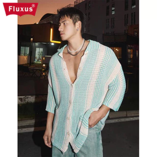 Áo len Fluxus Ve Áo cardigan dáng rộng bên ngoài niche phong cách rỗng mỏng thời trang hàng đầu nam