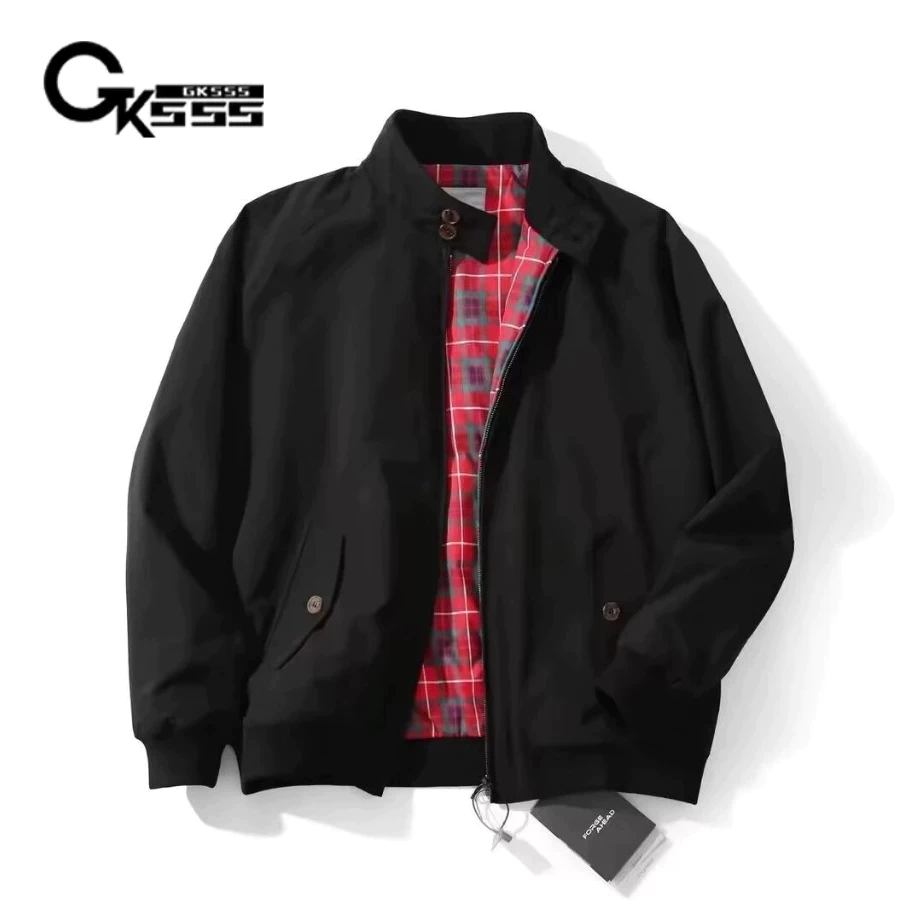Gksss Thu Đông Mới Harrington Áo Khoác Retro Thường Ngày Hàng Hóa Quần Đứng Cổ Chống Gió