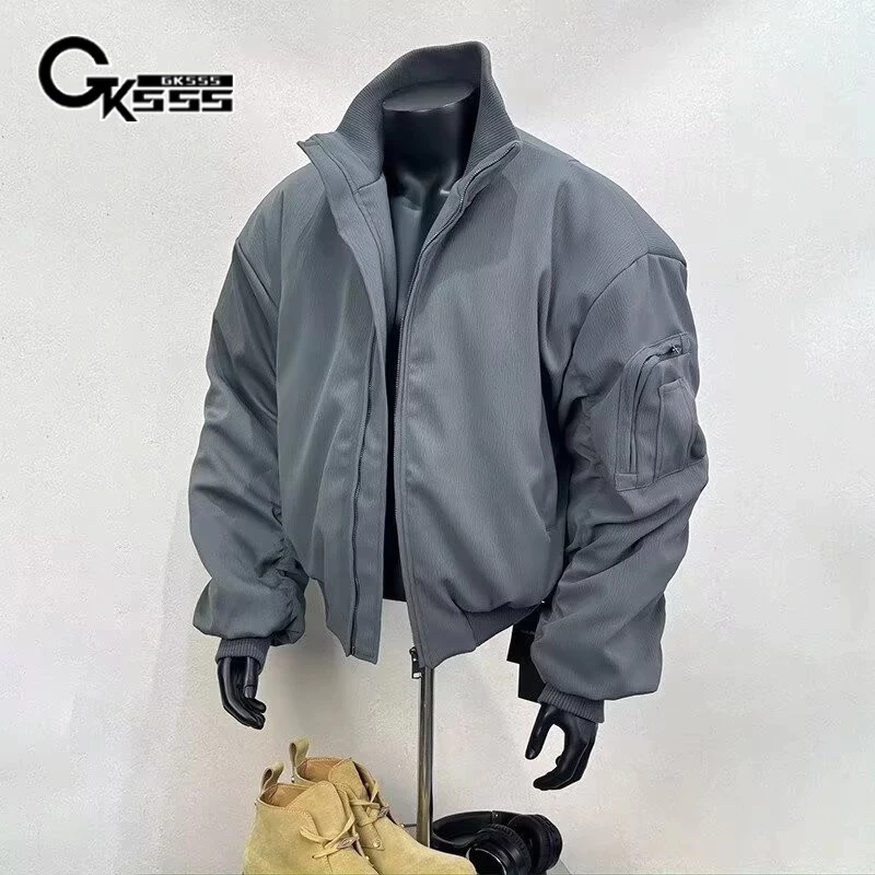 Áo khoác bomber độn cotton nam/unisex, thiết kế thời trang Mỹ hiện đại