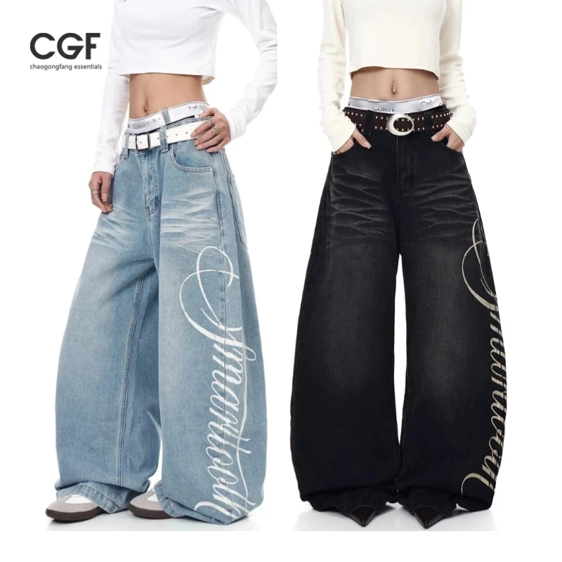 CGF Quần Jean Nam Phong Cách Retro Mỹ, Dáng Rộng Đơn Giản Lấy Cảm Hứng Từ Nhật Bản