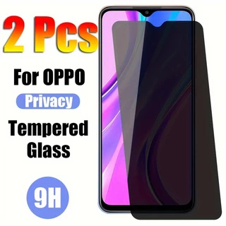 [2 Chiếc] Kính Cường Lực Chống Gián Điệp Riêng Tư Cho OPPO A5S A12 A3S A15 A16 Reno 4 5 8 A92 A52 A72 A33 A53 A54 A55 A74 A94 A95 A96 A57 A76 A55 A17 A78 F19 PRO 4G 5G Màn Hình Bảo vệ