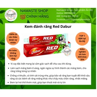 Kem đánh răng tốt nhất thế giới Dabur Red 100g/200g - Sạch răng, giảm viêm răng lợi