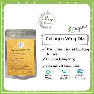 Bột Mặt Nạ Collagen Vàng Sâm 24k Dẻo Thạch, Tẩy Tế Bào Chết, Mỹ Phẩm Handmade