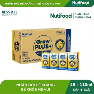 Thùng 48 hộp sữa non Grow Plus+ vàng 110ml